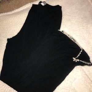 Soft black pajama pants